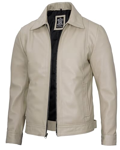 Mens Leather Jacket  Real Lambskin Classic Vintage Style Leather Jackets For Men