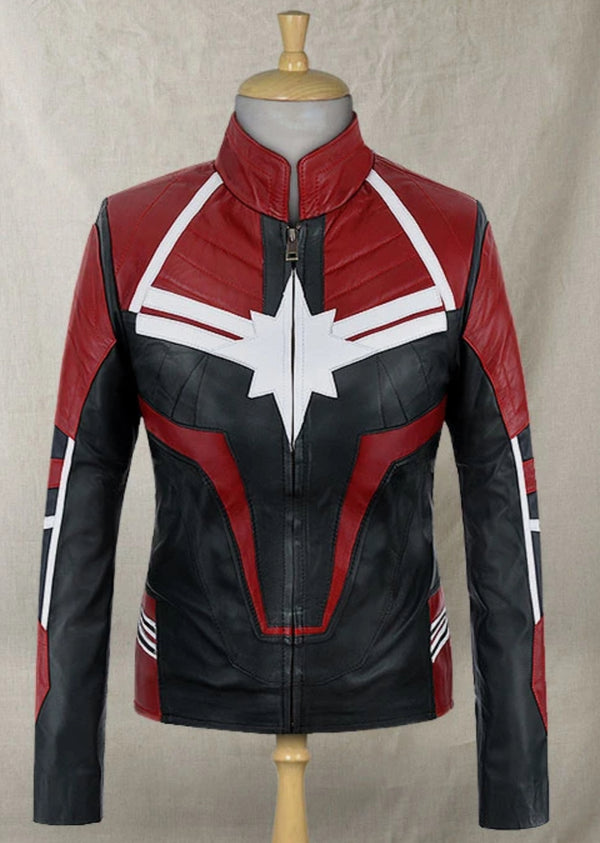 Brie Larson Captain Marvel Leather Jacket - Carol Danvers Edition