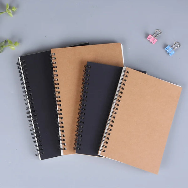 A5  Black Cover Cowhide Cover Coil Notebook Notebook Graffiti Sketchbook