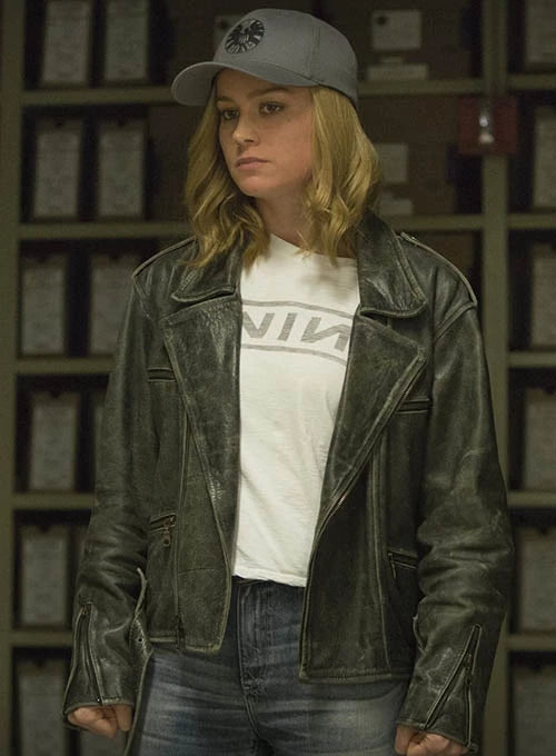 Brie Larson Captain Marvel Leather Jacket - Inspired by Carol Danvers