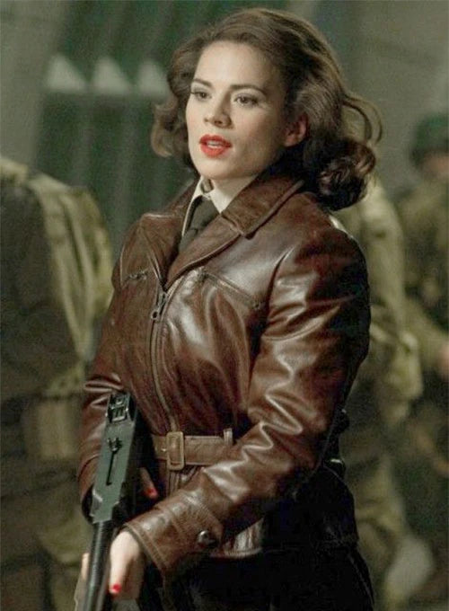 Hayley Atwell Captain America: The First Avenger Leather Jacket – Inspired by Peggy Carter