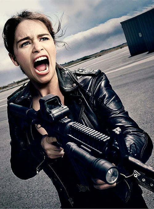 Sarah Connor Terminator Genisys Leather Jacket - Inspired by Emilia Clarke