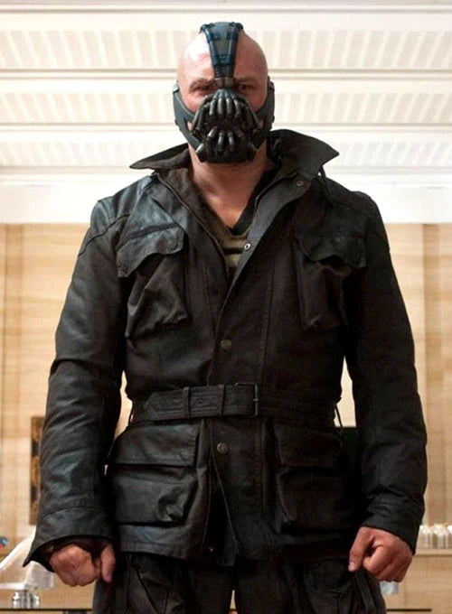 Tom Hardy The Dark Knight Rises Leather Jacket – Iconic Bane Replica, Stylish & Durable Superhero Jacket